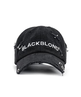 BLACKBLOND Vividi Ript Piercing Custom Denim Cap (Black)