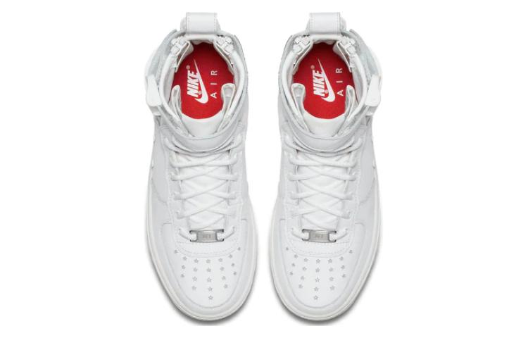 Nike Sf Air Force 1 Mid Qs 'Triple White' Gs AR0690-100