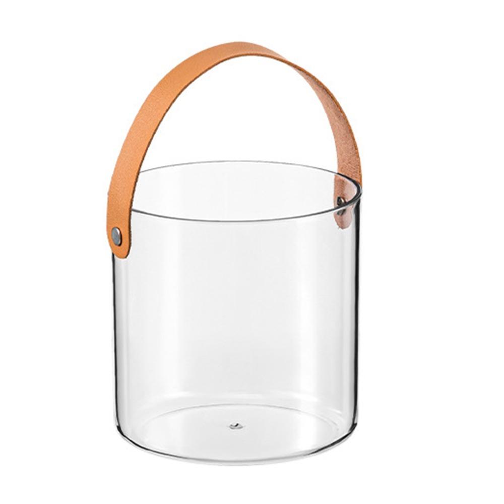 With Handle Clear Wine Bucket Transparent Flower Bucket Multifunctional Bucket  Office