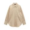 Za Spring/Summer New Style White Sun Protection Shirt Lapel Loose Breasted Single Pocket Linen Shirt 8372036