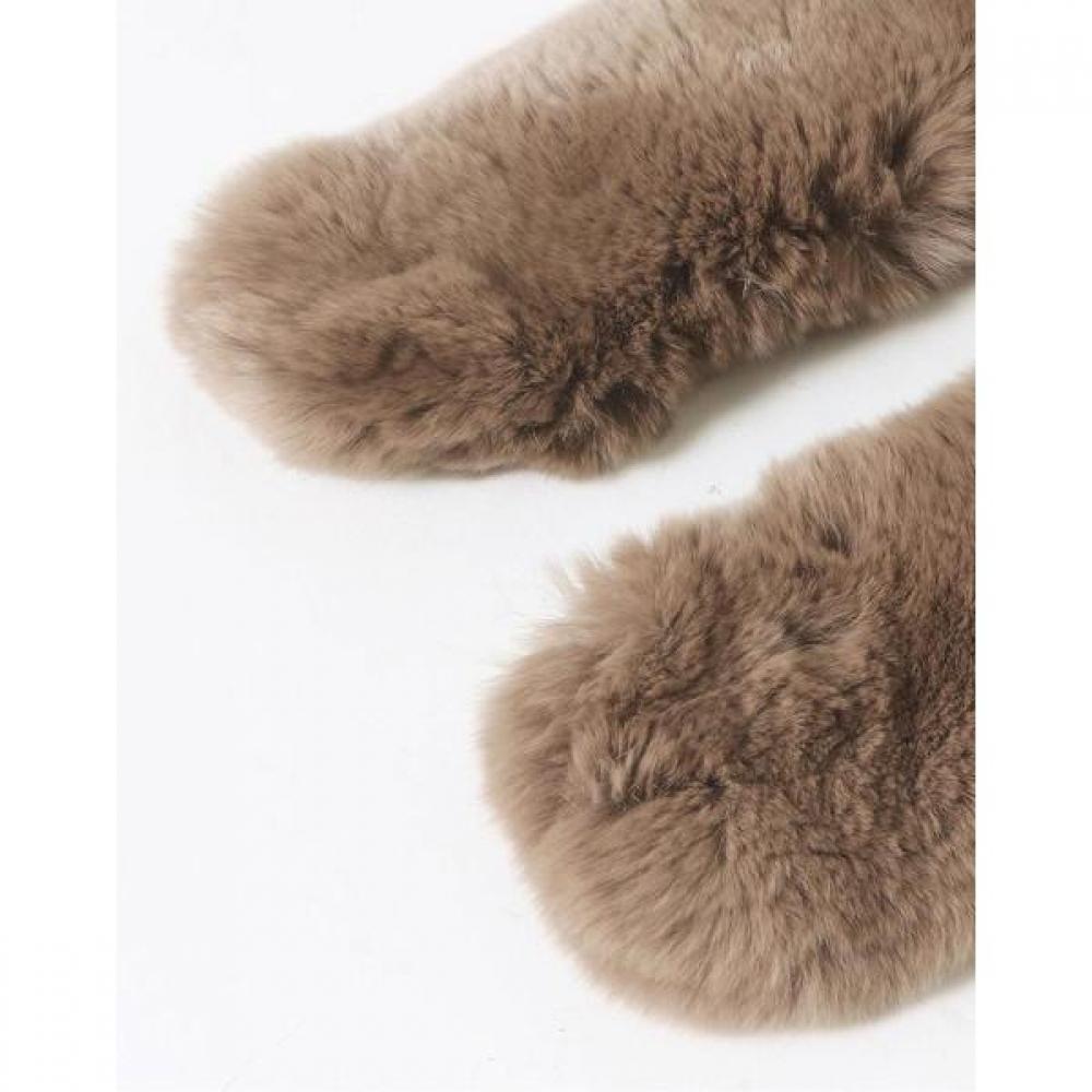 Daks Women S Rex Fur Muffler Brown Dbmu3f986w3