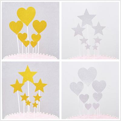 Birthday Cake  Decoration  Topper Five-pointed Star Love Star Dessert Cake Decoration Ornaments
