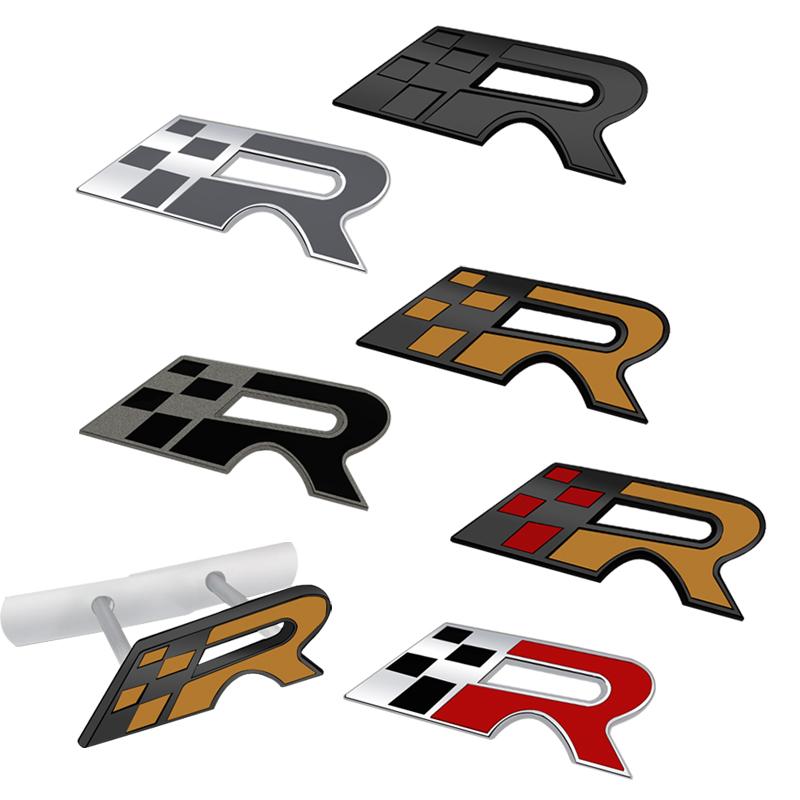 gycsn9 Car Front Grille Hood Rear Trunk Sticker R Emblem Badge For Racing Ibiza Leon E-racer Ateca Formentor Alhambra Exeo Altea Ateca