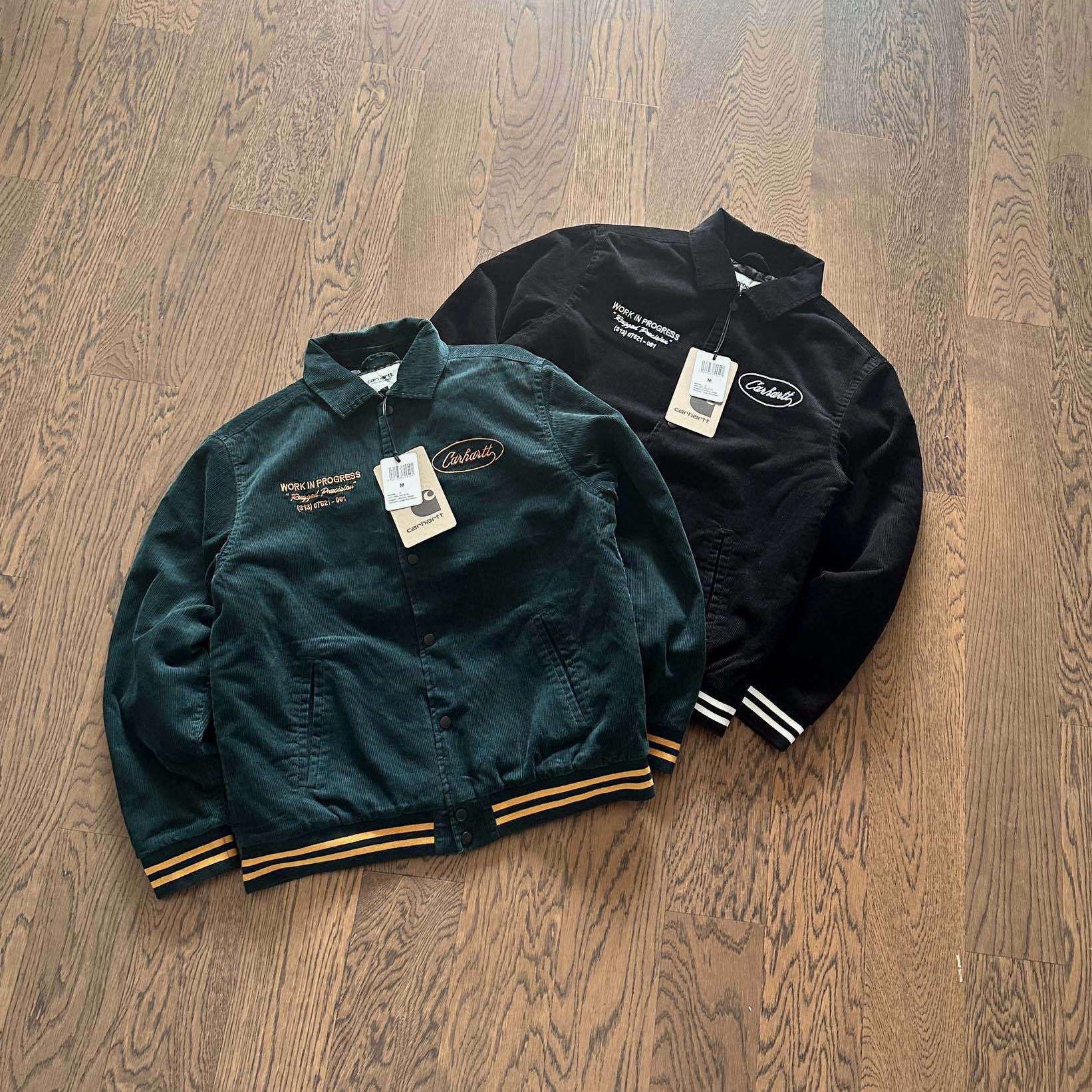 

High-Quality Retro Embroidered Corduroy Baseball Jacket Medium чорний