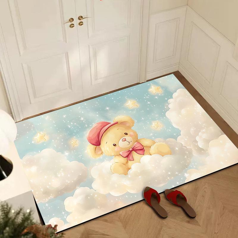 

Мультяшный милый коврик для ванной нескользящий быстросохнущий коврик бытовой туалетный абсорбирующий ковер коврик для двери туалета 40 * 60CM diatom mud