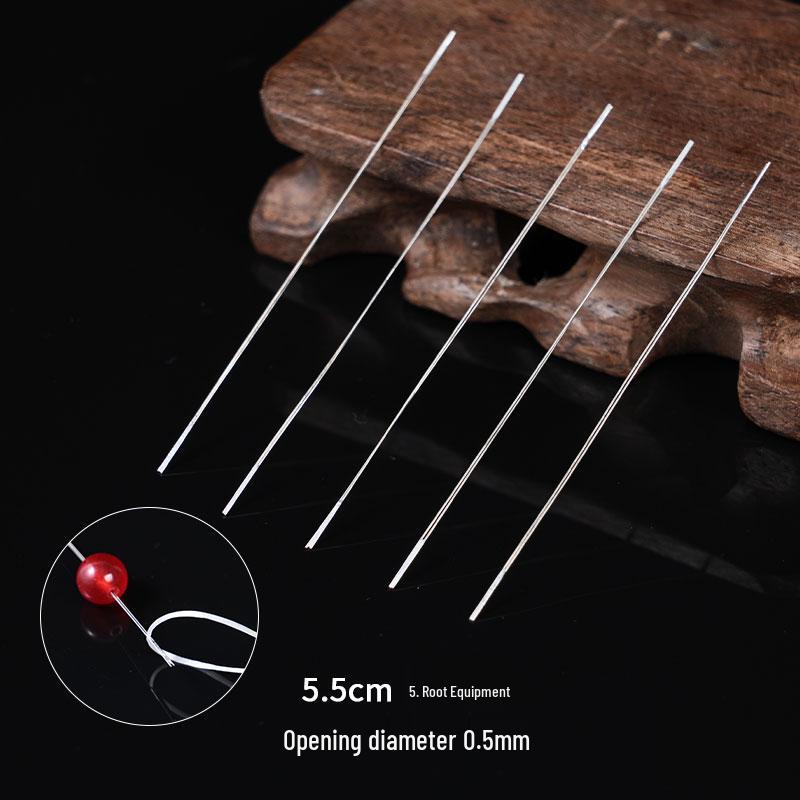 Wenwan Crochet & Beading Set: Steel Wire Hooks, Twisted Needles, and Stringing Line for Buddhist Beads