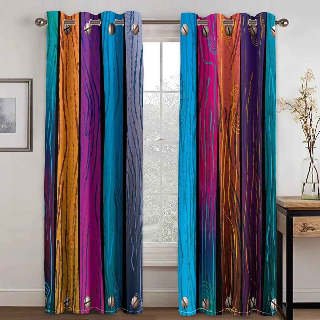 Multicolor Rainbow High Shading Bedroom Curtains Twinkling Stars Living Room Home Decor Thick Blackout Drape New Style Curtain