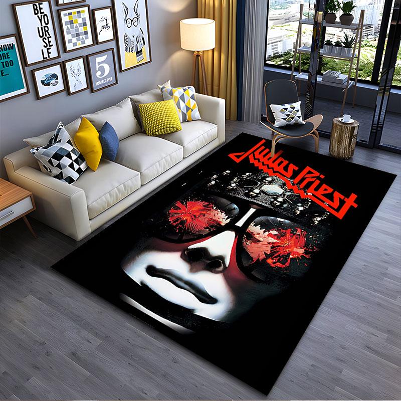 Judas Priest Band Artwork Carpet suitable as a non-slip mat for the living room or bedroom sofa