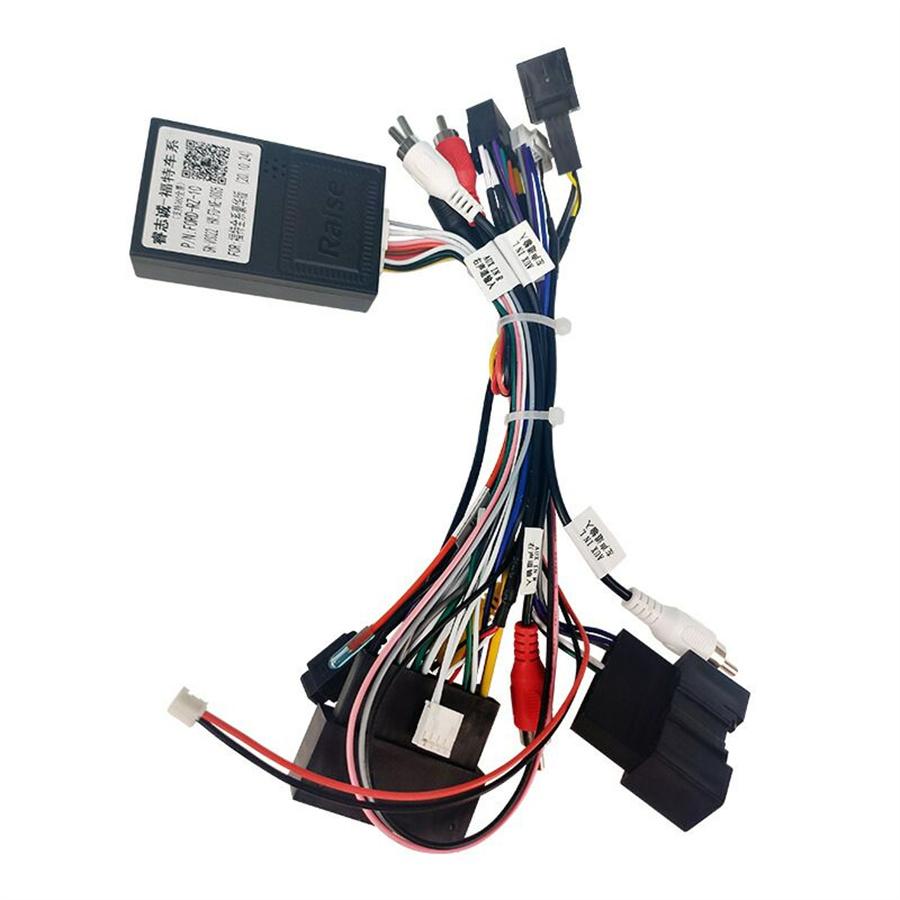 Car 16Pin Android Power Wiring Harness With Canbus box For Ford Focus 9.7'' 10.4'' 12.4'' Android Stereo Player