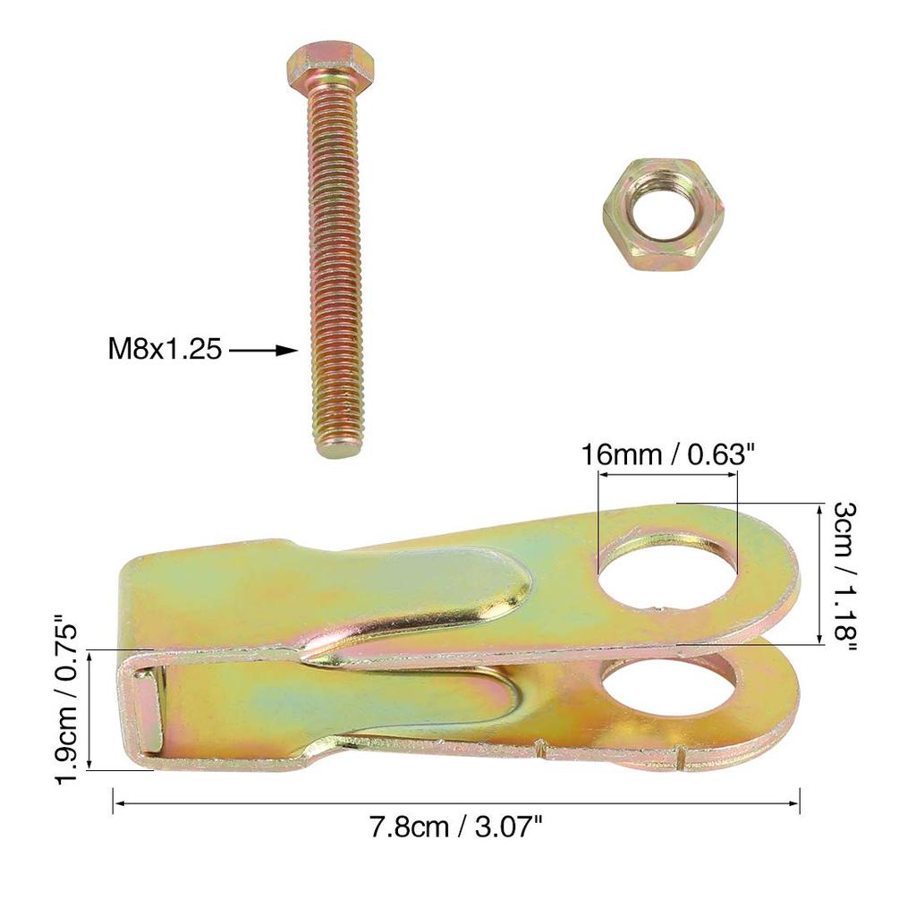 uxcell Motorcycle Chain Axle Adjuster Tensioner 16mm Colorful Compatible with Suzuki GN125 Pair