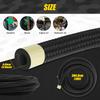 6AN Fuel Line Hose Stainless Steel Nylon Braided Rubber Hose 3/8 Inch Anti Corrosion CPE Fuel Hose for Transmission Lines