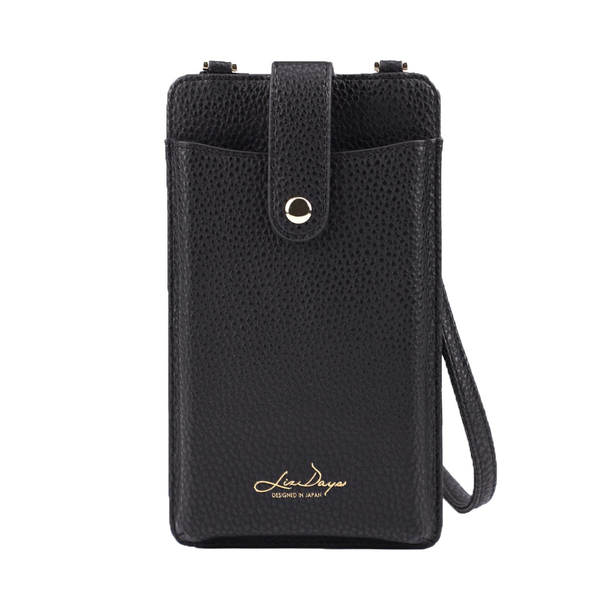 

Lizdays Smartphone Shoulder Smartphone Shoulder Bag for Mini Bag, Pouch, Women, 2-Way Pouch, Wallet, Lightweight, (Black) чёрный