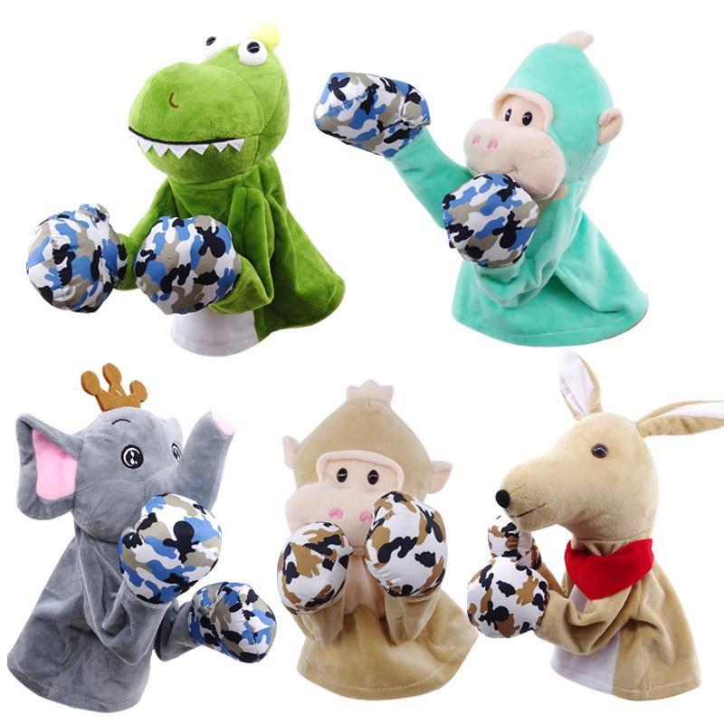 Adorable Plush Boxing Hand Puppets With Sound Interactive Cartoon Toy For All Ages