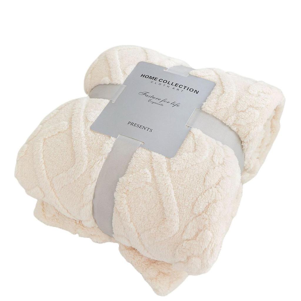 Coral Fleece Simple Blanket Nordic Style Floral Gauze Air Conditioning Quilt Soft Breathable Wrap Throw Blankets Bedspread Plaid