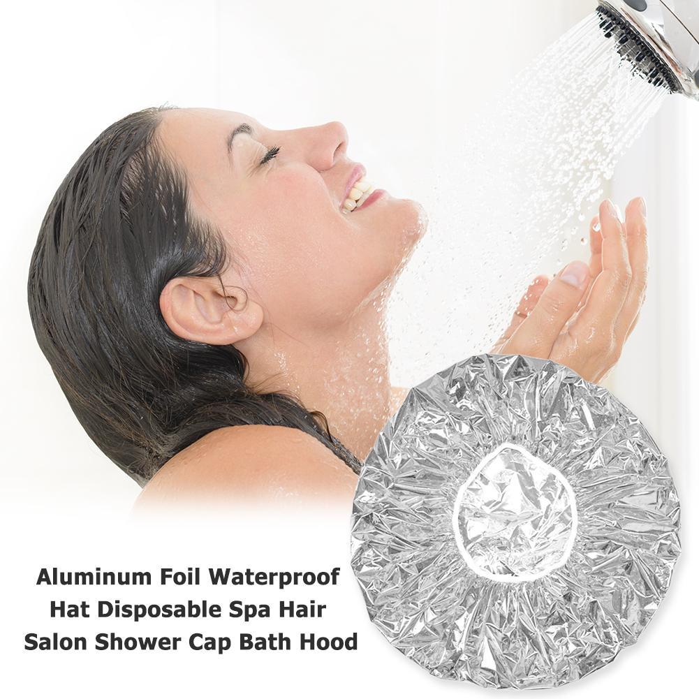 4 Stück Alu-Folien Duschhauben (30 Cm) – Einweg, Wasserdicht Für Haarpflege & Beauty-Behandlungen