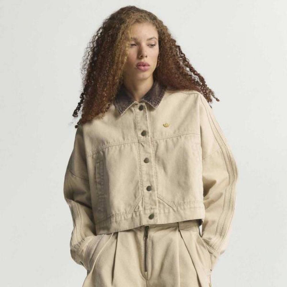 Brand Women S Button cloSure eaSy Wear canvaS Tracktop Jacket