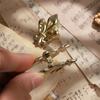 Bookmark Flower Notebook Clip Antique Metal Binder Clips Vintage Paper Clip  Student Use