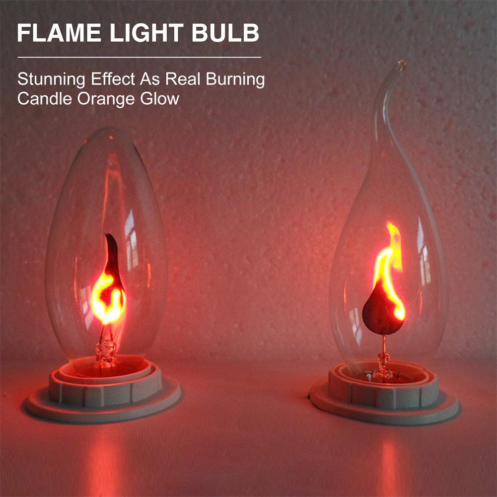 E14 E27 Flame Light Bulb Flame Effect Flicker Candle Light Bulb Home Decoration Emulation Fire Vintage 220V Candle Bulb