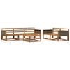 Outdoor Sofa Set 6 Pcs Natural Solid Acacia Wood