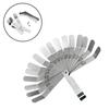 Metric Stainless Steel Feeler Gauge Set 16 Blades 0 127 To 0 508mm Thickness Curved Gap Filler for Mechanical Adjustment