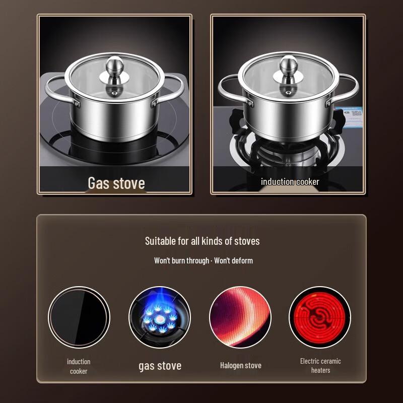 HUIHUADU Stainless Steel Single-Person Hot Pot