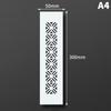 Aluminum Alloy Vents Cover Rectangle 50/80Mm Wide 300Mm Length Air Vent Decor Louver Breathable Mesh Ventilator Grille Cover