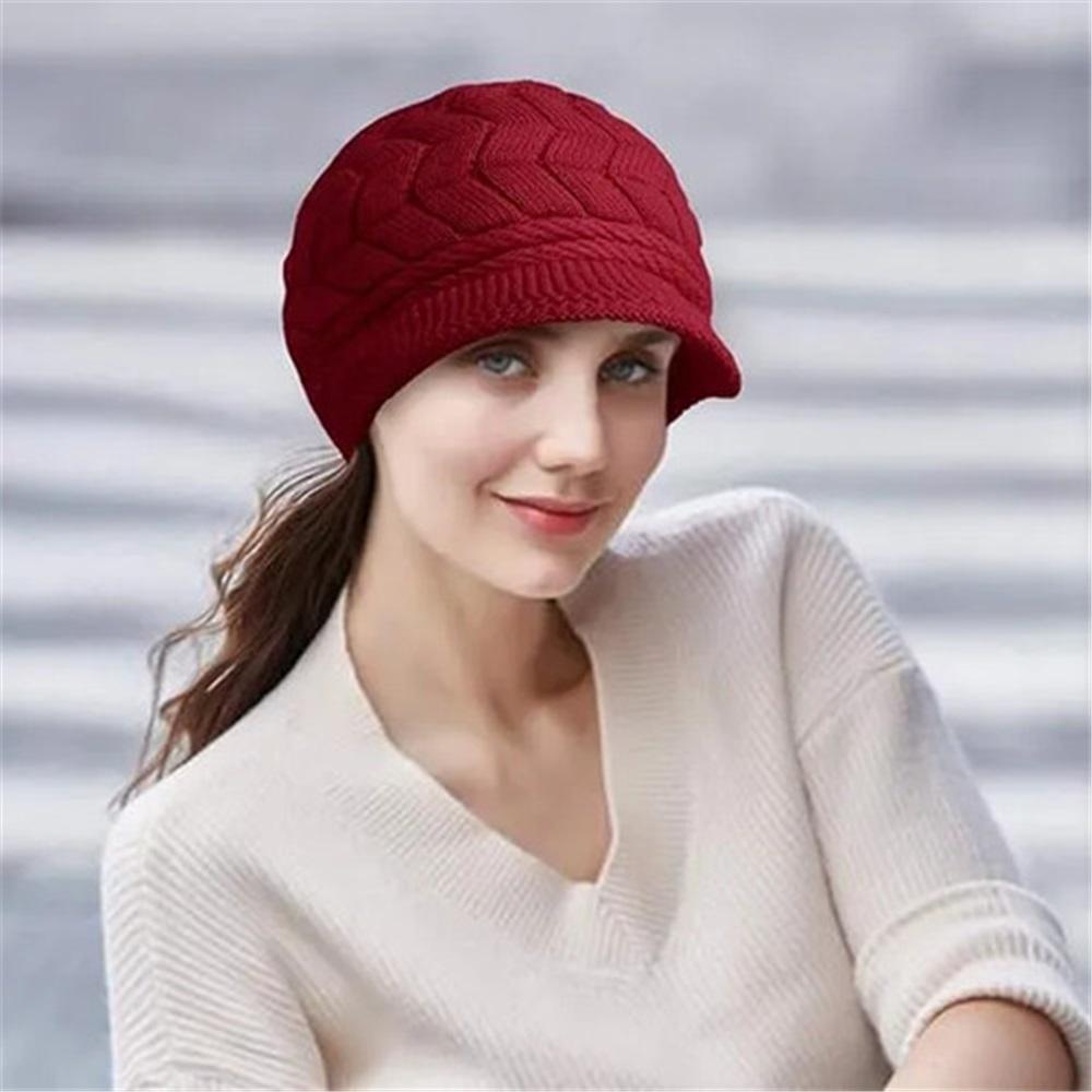 Womens Winter Beanie Hat Warm Knitted Slouchy Wool Hats,a15
