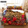 3D Christmas Quilt Cover Bedding Set Duvet Comforter Pillow Case Bed Linens Twin Queen King Double Full Single 3PCS 2PCS Bedroom