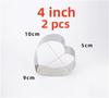 2 pcs set 4 5 6 7 8 9 10 12 14 inches 5cm Height 304 Stainless Steel Heart shape Mousse Ring Cake Mold Tiramisu DIY baking tool