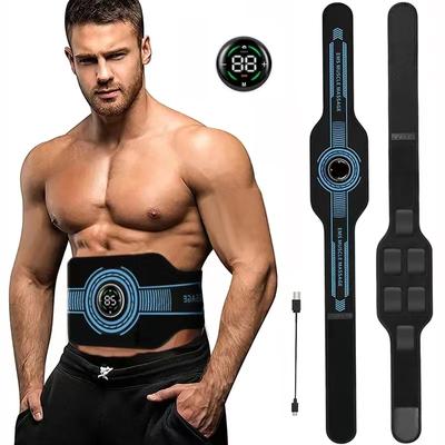 Fitness EMS Electric Abdominal Massager Body Slimming Belt Muscle Stimulator USB Recharge Waist Trainer Weight Loss Device