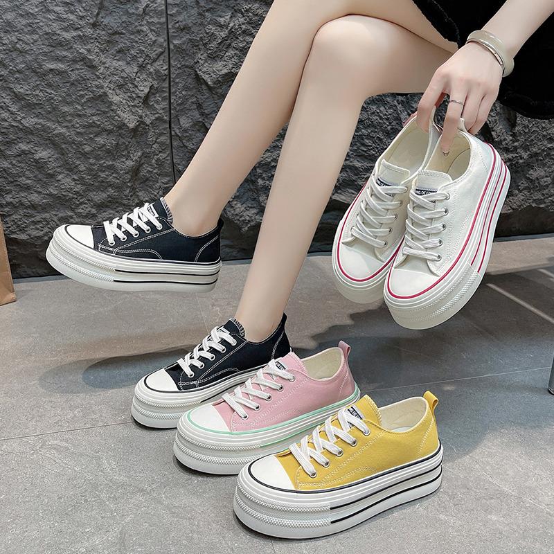 Fashion Pink Canvas Shoes Women Skate Shoes Comfort Women's Vulcanize Shoes Platform Sneakers for Women 2025 Zapatillas De Mujer