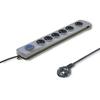 Surge Protector Quick Switch 6 Sockets 3m Gray