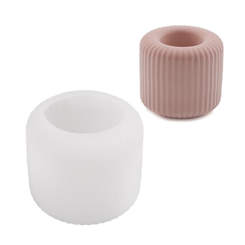 

Cylinder Silicone Tealight Holder Molds for Tealight Holder Candlestick Stand Gypsum Decorations, Metal Tealight Case