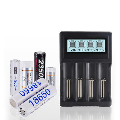 4 Yuvalı USB Akıllı Lcd Ekran 18650 26650 16340 3.7V Lityum Pil için Şarj Cihazı