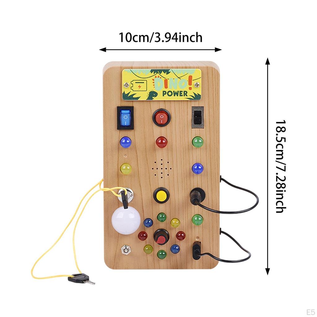 Busy Board Toddlers Early Educational Lights Switch Toy Preschool Learning Sensory Activity