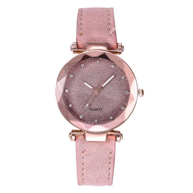 Fashion Stars Women Watch Luminous Charming Little Point Frosted Belt Watch Dotted With Roman Scale Luxury Women's Casual