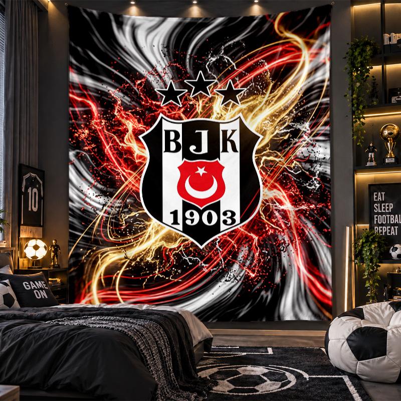 Nástěnná tapiserie s potiskem Beşiktaş FC, látka do obývacího pokoje, ložnice, domácí dekorace