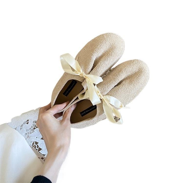 Leather soft-soled French retro shallow mouth flat-soled single shoes women's 2025 gentle evening wind Mary Jane women's shoes Doudou shoes tide