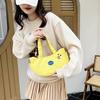 New Cute Cartoon Embroidered Canvas Bag Convenient Handbag for Office Workers Bao Ma Go Out Handbag Sundries Bag