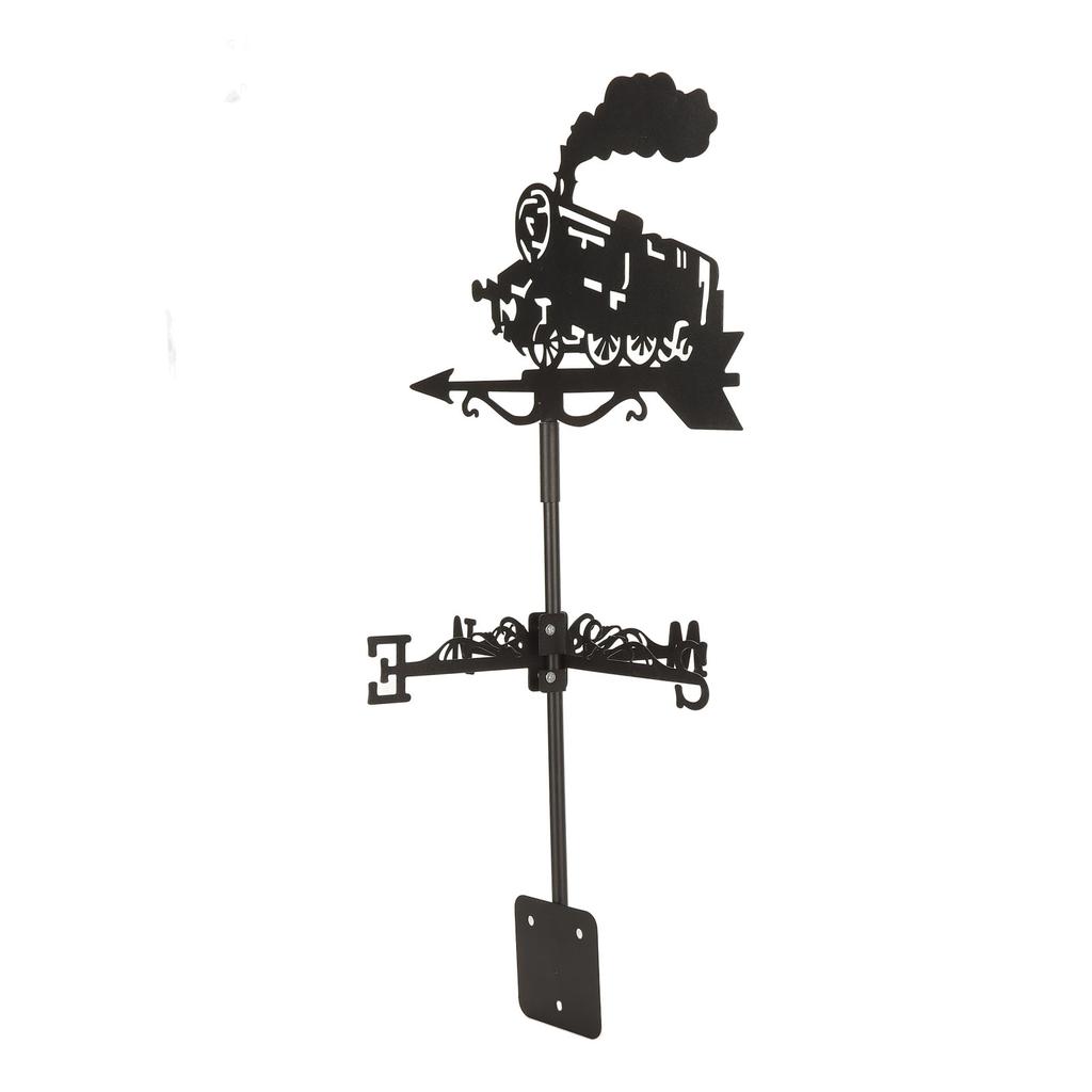 Vintage Design Black Metal Weather Vane, Wind Direction Indicator for Home Garden Decor