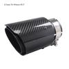 RONSI 1 Pcs Universal Car Glossy Carbon Fiber Black Muffler Tip Exhaust System Pipe Mufflers Nozzle Universal Straight Stainless