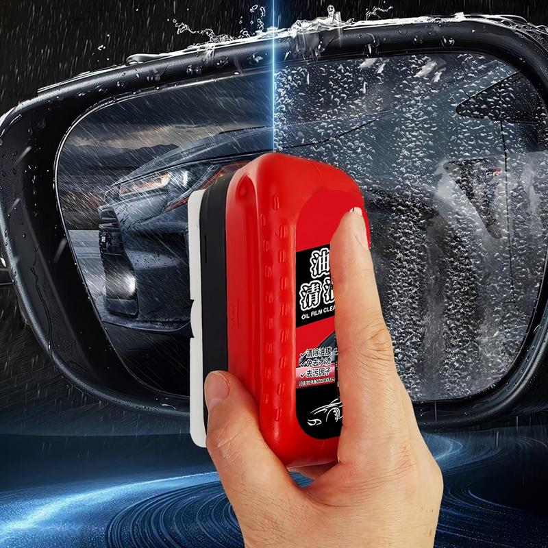 Car Glass Cleaner Brush Auto Windshield Oil Film Cleaner Automotive Glass Sponge Cleaning Polishing Care Maintenance Brush