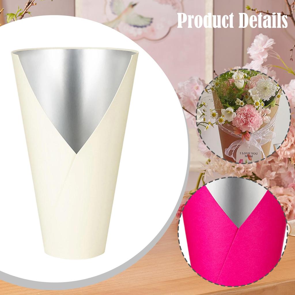 Cutie Decorativă cu Aranjament Floral, 5 Bucăți, cu Accesoriu Liner din PP, DIY Eveniment, Accesorii Florărie, Ușoară, Rezistentă la Apă