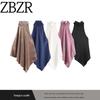 Za Autumn and Winter New Arrivals Women's Clothing Zr European and American Style Fashionable Versatile Backless Textured Halter Neck Top 4772137