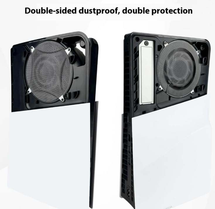 Kompatibel med PS5 slim 2-delers støvdeksel PS5 Pro Heatsink Barrier Pet Hårdeksel Støvtett PlayStation 5 Pro Optical Drive Version Spillkonsoll