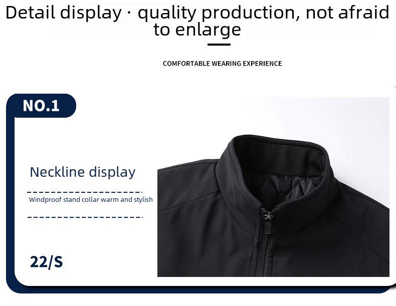 Men's Winter Plus Velvet Thickened Jacket for Ages 40-70