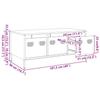 Pink Coffee Table 101.5 x 50 x 43.5 cm Cold Rolled Steel