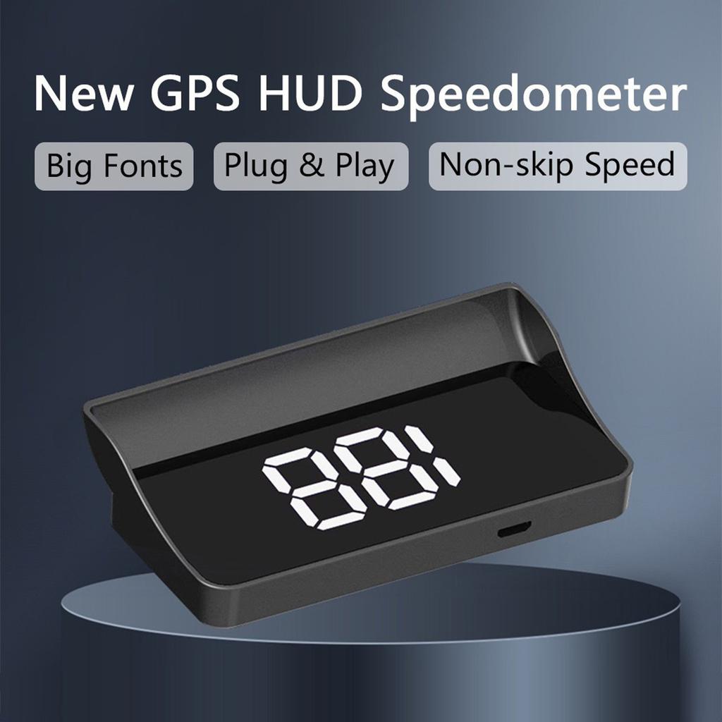 HUD Head-up Display GPS Speedometer Speed Display KMH/MPH Green With USB Lighter