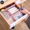 4Pcs Drawer Divider Adjustable Plastic Free Combination Partition Storage Shelves Underwear Socks Organizer for Makeup Clapboard