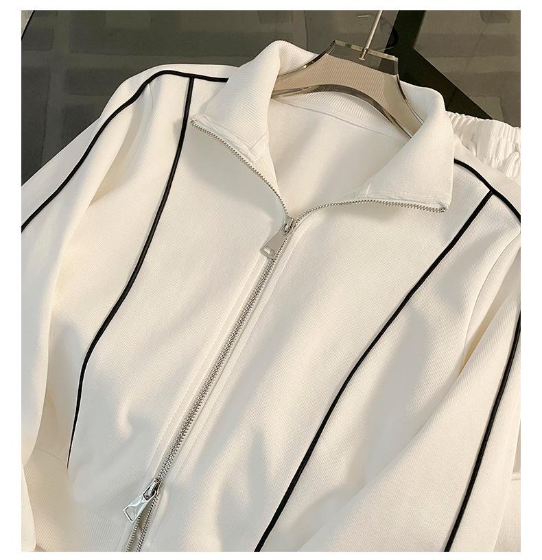 Autumn 2024 Women's High-End Fashion Sports Casual Sweater and Wide-Leg Pants Set